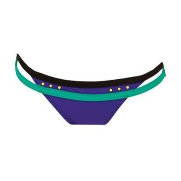THE BIKINI LAB Swim KINGS OF NEON Hipster BOTTOM Mauve GREEN L - Picture 1 of 1